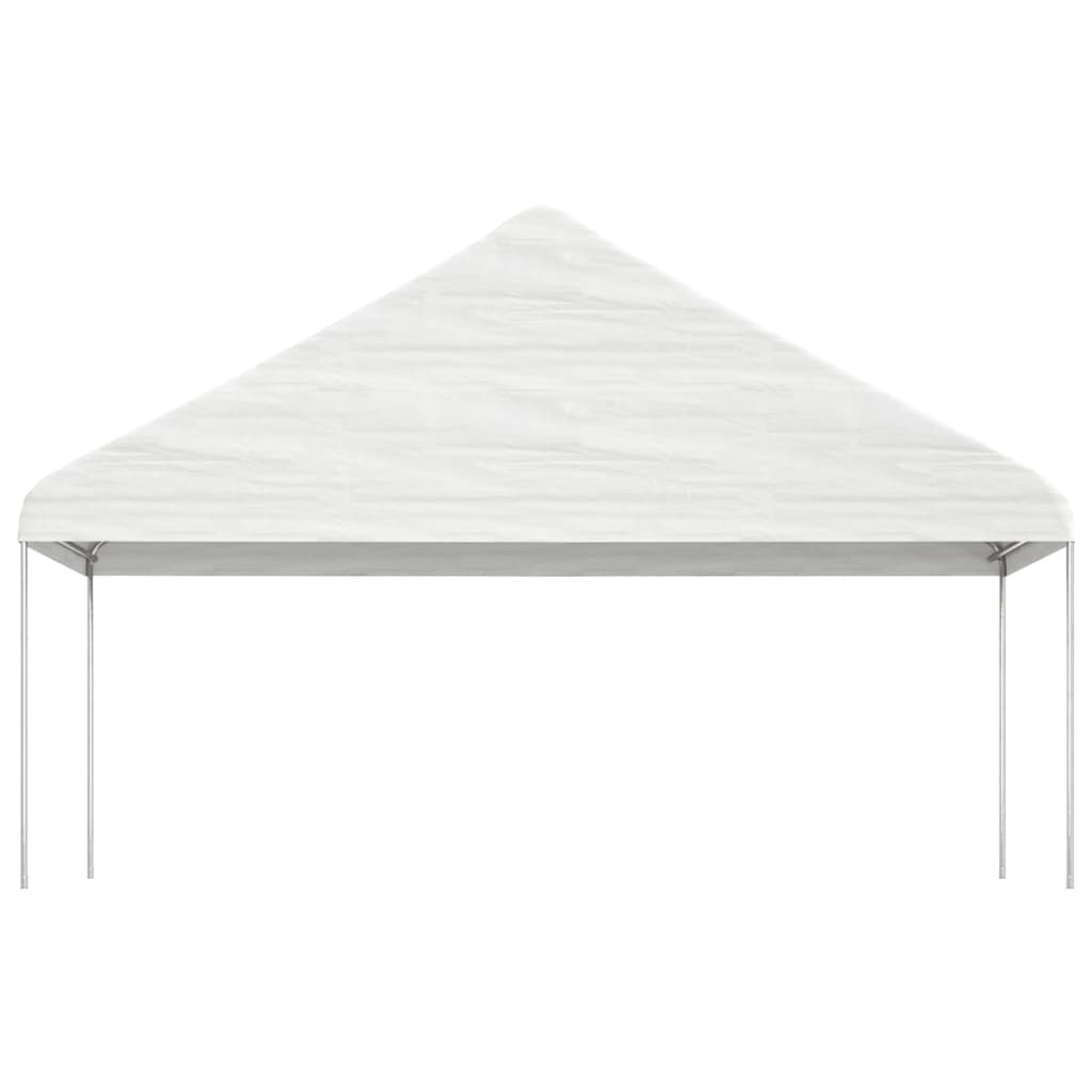 Pavillon mit Dach Weiß 11,15x5,88x3,75 m Polyethylen