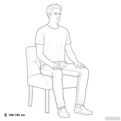 Sessel ohne Armlehne Leinen mit Knopfheftung