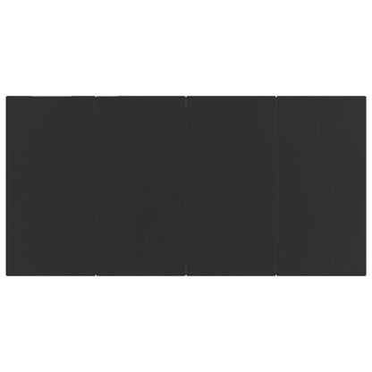 7-tlg. Garten-Essgruppe Schwarz Baumwollseil und Stahl