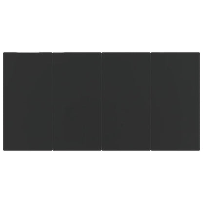 7-tlg. Garten-Essgruppe Dunkelgrau Poly Rattan