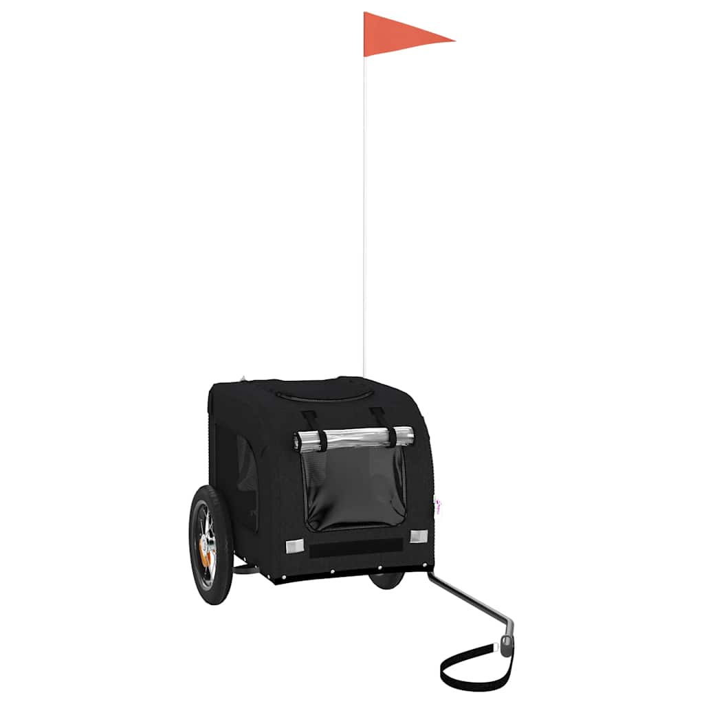 Fahrradanhänger Hunde Schwarz Oxford-Gewebe und Eisen
