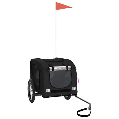 Fahrradanhänger Hunde Schwarz Oxford-Gewebe und Eisen