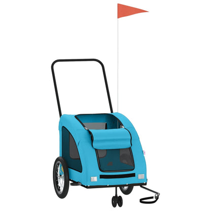 Fahrradanhänger Hunde Blau Oxford-Gewebe und Eisen