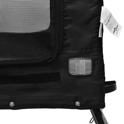 Fahrradanhänger Hunde Schwarz Oxford-Gewebe und Eisen