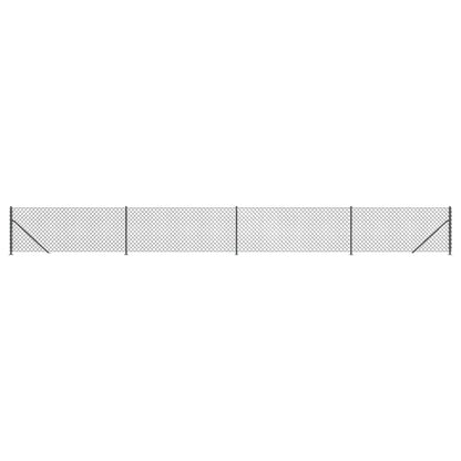 Maschendrahtzaun mit Bodenflansch Anthrazit 0,8x10 m