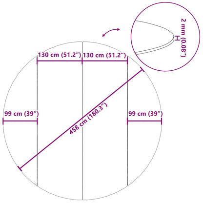 Pool-Bodentuch Hellgrau Ø458 cm Polyester Geotextil