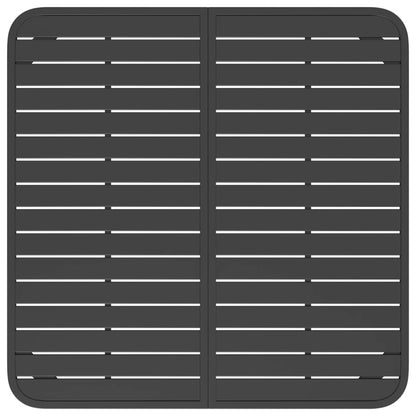 Gartentisch Anthrazit 100x100x71 cm Stahl