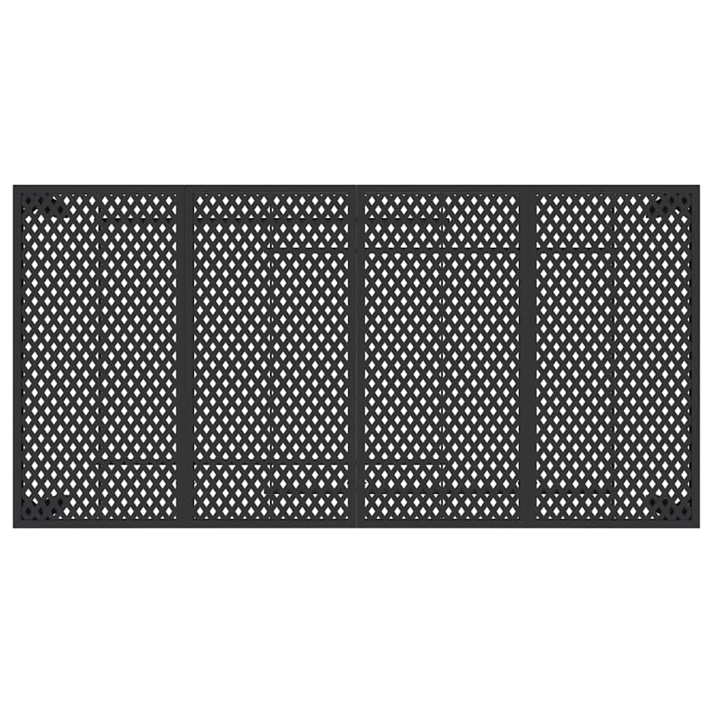 Gartentisch Anthrazit 200x100x72 cm Stahl