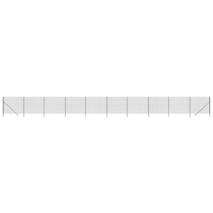 Maschendrahtzaun Anthrazit 2x25 m Verzinkter Stahl