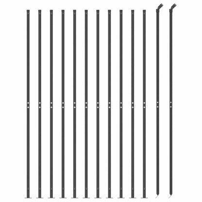 Maschendrahtzaun mit Bodenflansch Anthrazit 2x25 m