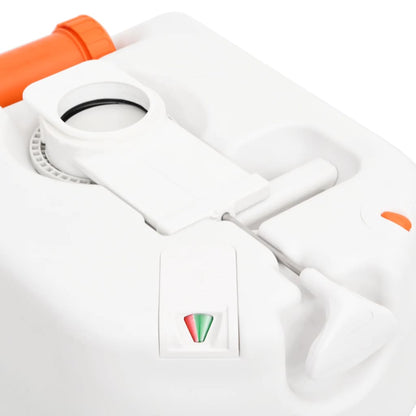 Camping-Einbautoilette Weiß 24+17 L HDPE & Stahl