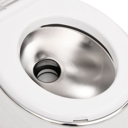 Camping-Einbautoilette Weiß 24+17 L HDPE & Stahl