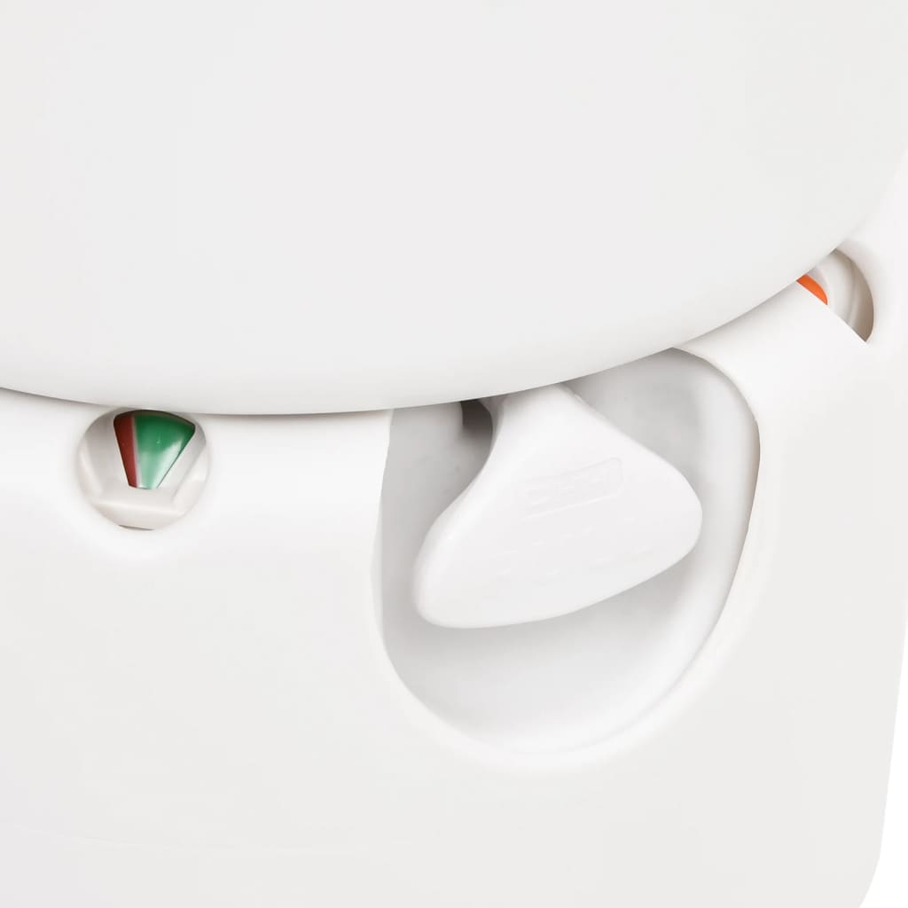 Camping-Einbautoilette Weiß 24+17 L HDPE & Stahl