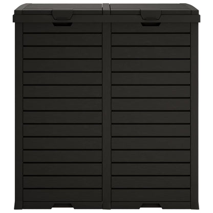 Outdoor-Mülltonne Schwarz 78x41x86 cm Polypropylen