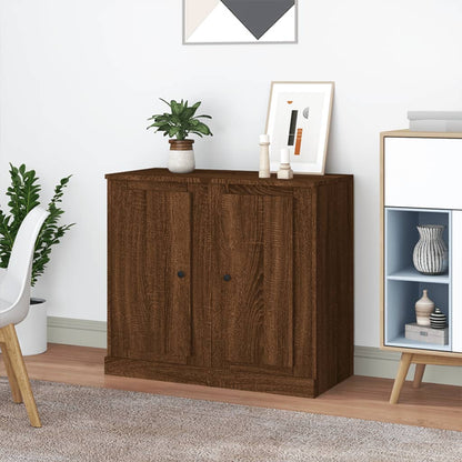 Sideboards 2 Stk. Braun Eichen-Optik 37,5x35,5x67,5 cm