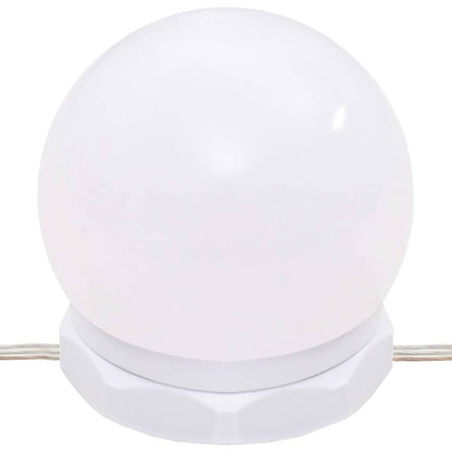 Schminktisch mit LED Schwarz 90x50x132,5 cm Holzwerkstoff