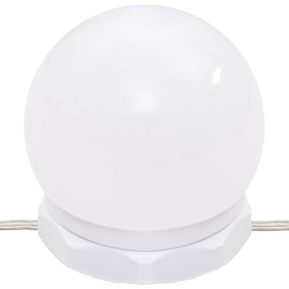 Schminktisch mit LEDs Braun Eiche 90x50x132,5 cm Holzwerkstoff