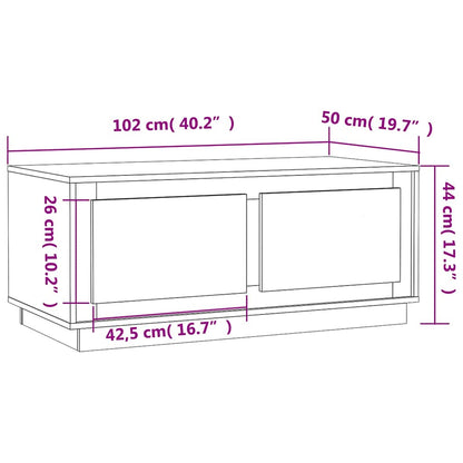 Couchtisch Sonoma-Eiche 102x50x44 cm Holzwerkstoff
