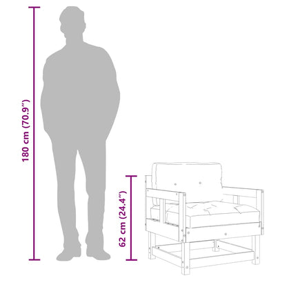 Gartenstühle mit Kissen 2 Stk. Kiefernholz Imprägniert