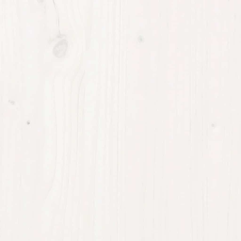 Gartenhocker mit Kissen 2 Stk. Weiß Massivholz Kiefer