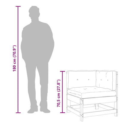 Ecksofa mit Kissen Massivholz Douglasie
