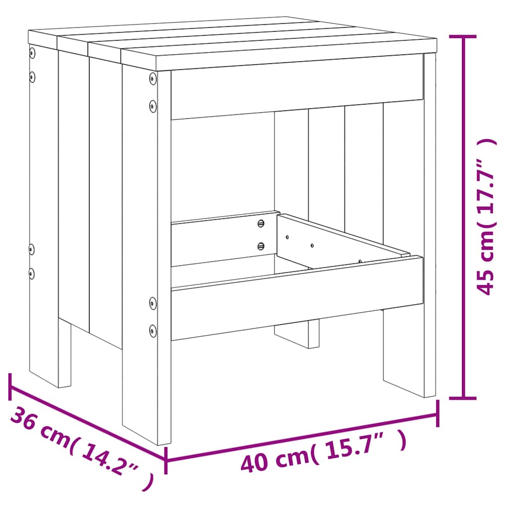 3-tlg. Garten-Bistro-Set Honigbraun Massivholz Kiefer