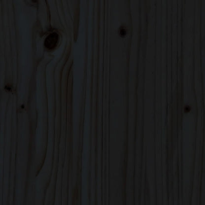 3-tlg. Gartenbar-Set Schwarz Massivholz Kiefer