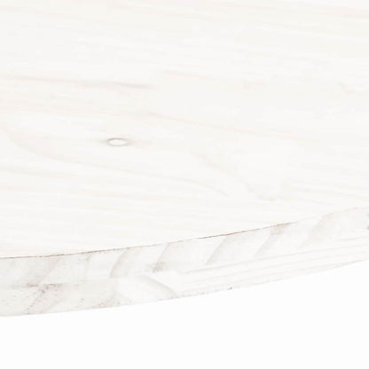 Tischplatte Weiß 80x40x2,5 cm Massivholz Kiefer Oval
