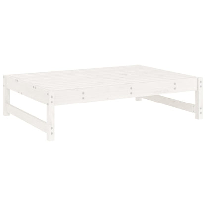 Gartenhocker Weiß 120x80 cm Massivholz Kiefer