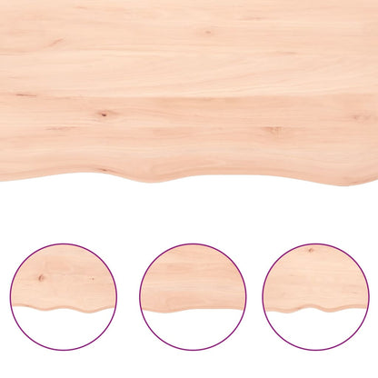 Wandregal 100x20x6 cm Massivholz Eiche Unbehandelt