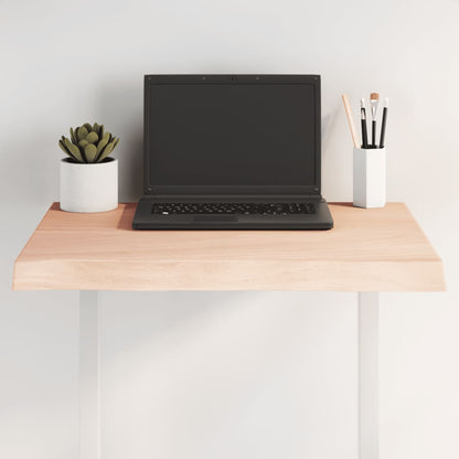 Tischplatte 60x50x(2-4) cm Massivholz Unbehandelt Baumkante