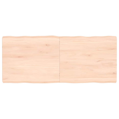 Tischplatte 120x50x(2-6) cm Massivholz Unbehandelt Baumkante