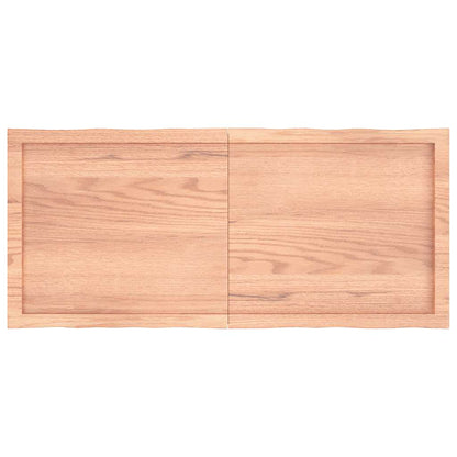 Tischplatte 120x50x(2-4) cm Massivholz Behandelt Baumkante