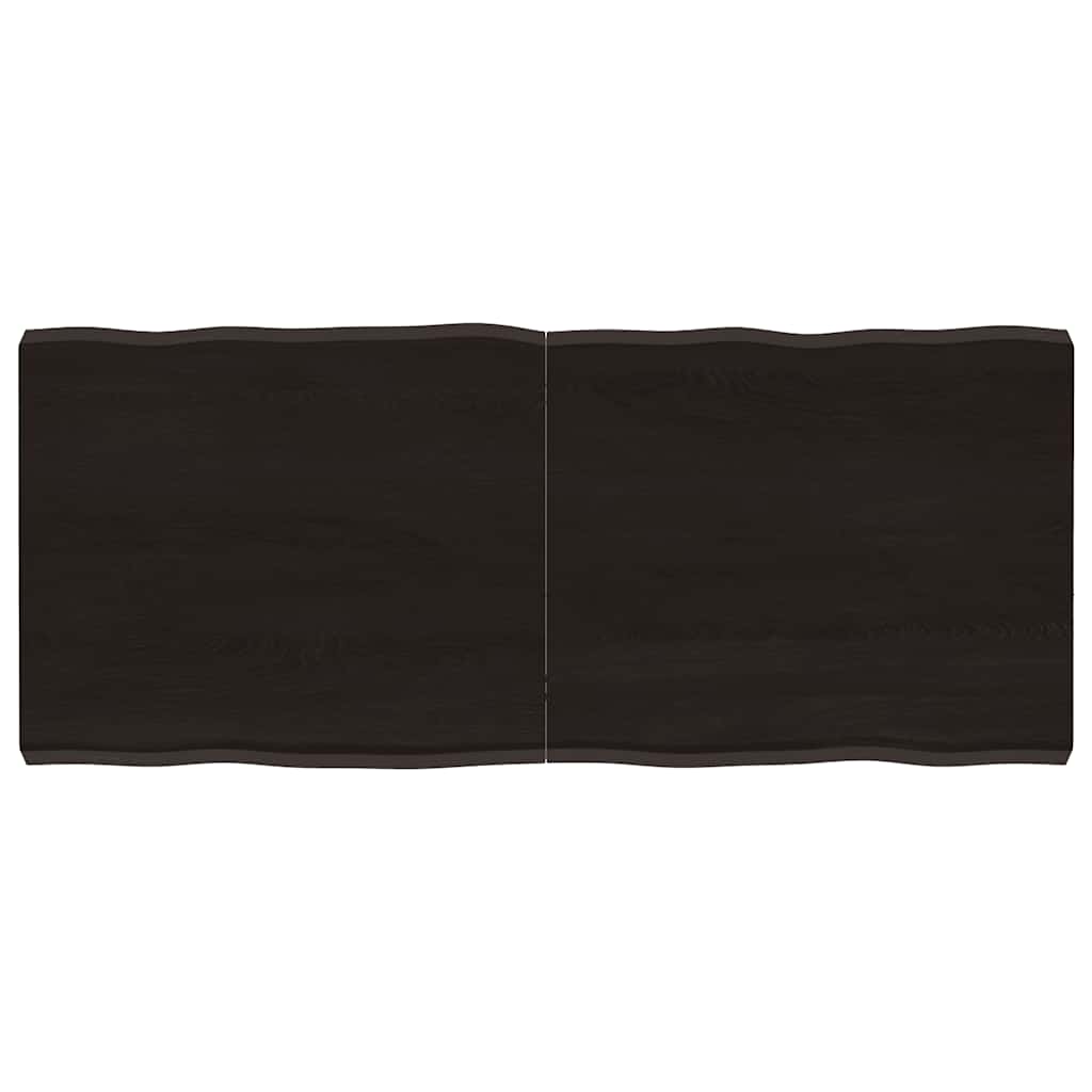 Tischplatte 140x60x(2-6) cm Massivholz Behandelt Baumkante