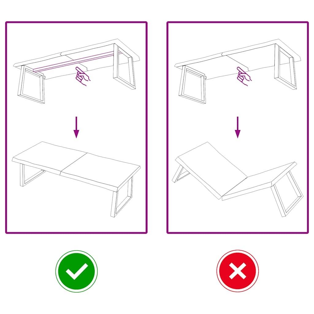 Tischplatte 140x60x(2-6) cm Massivholz Behandelt Baumkante