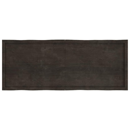 Tischplatte 160x60x(2-6) cm Massivholz Behandelt Baumkante