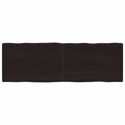 Tischplatte 180x60x(2-6) cm Massivholz Behandelt Baumkante