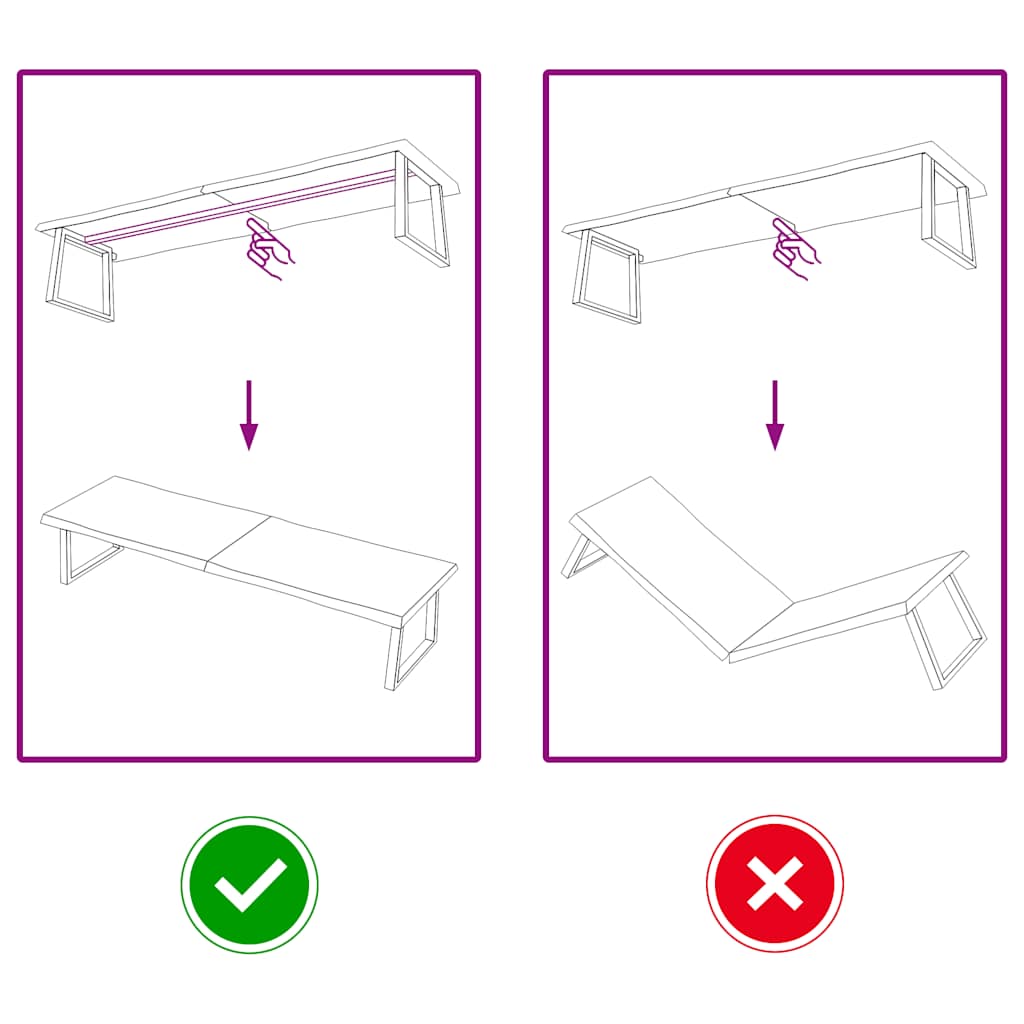 Tischplatte 200x50x(2-6) cm Massivholz Behandelt Baumkante