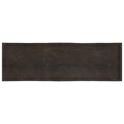 Tischplatte 200x60x(2-6) cm Massivholz Behandelt Baumkante