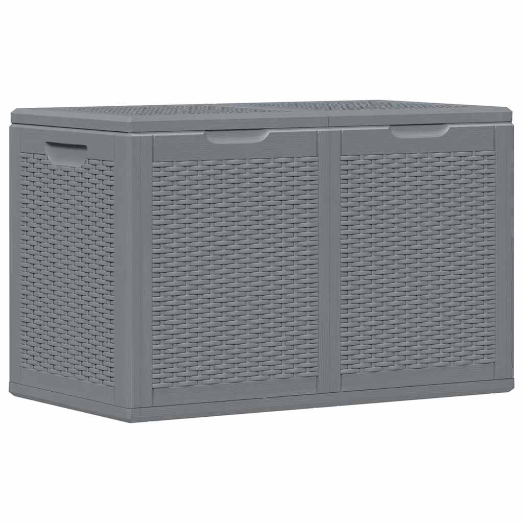 Gartenbox Grau PP Rattan 180 L