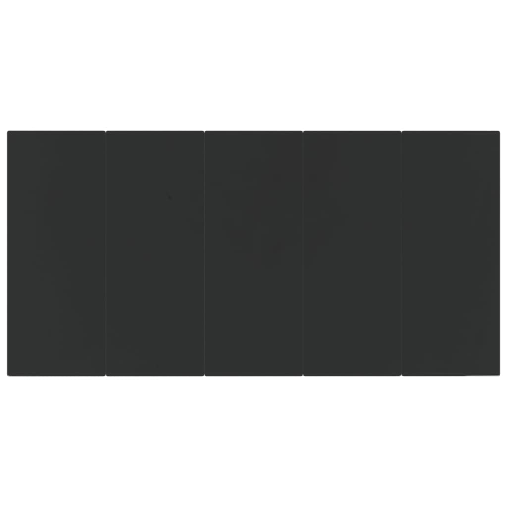 9-tlg. Garten-Essgruppe mit Kissen Schwarz und Grau Poly Rattan