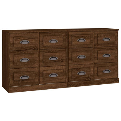 Sideboards 2 Stk. Braun Eichen-Optik Holzwerkstoff