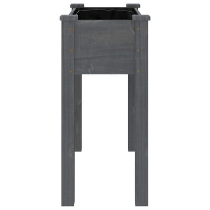 Pflanzkübel mit Einsatz Grau 71x37x76 cm Massivholz Tanne