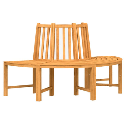 Baumbank Halbrund Ø160 cm Massivholz Teak