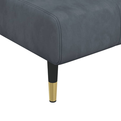 Schlafsofa in L-Form Dunkelgrau 275x140x70 cm Samt