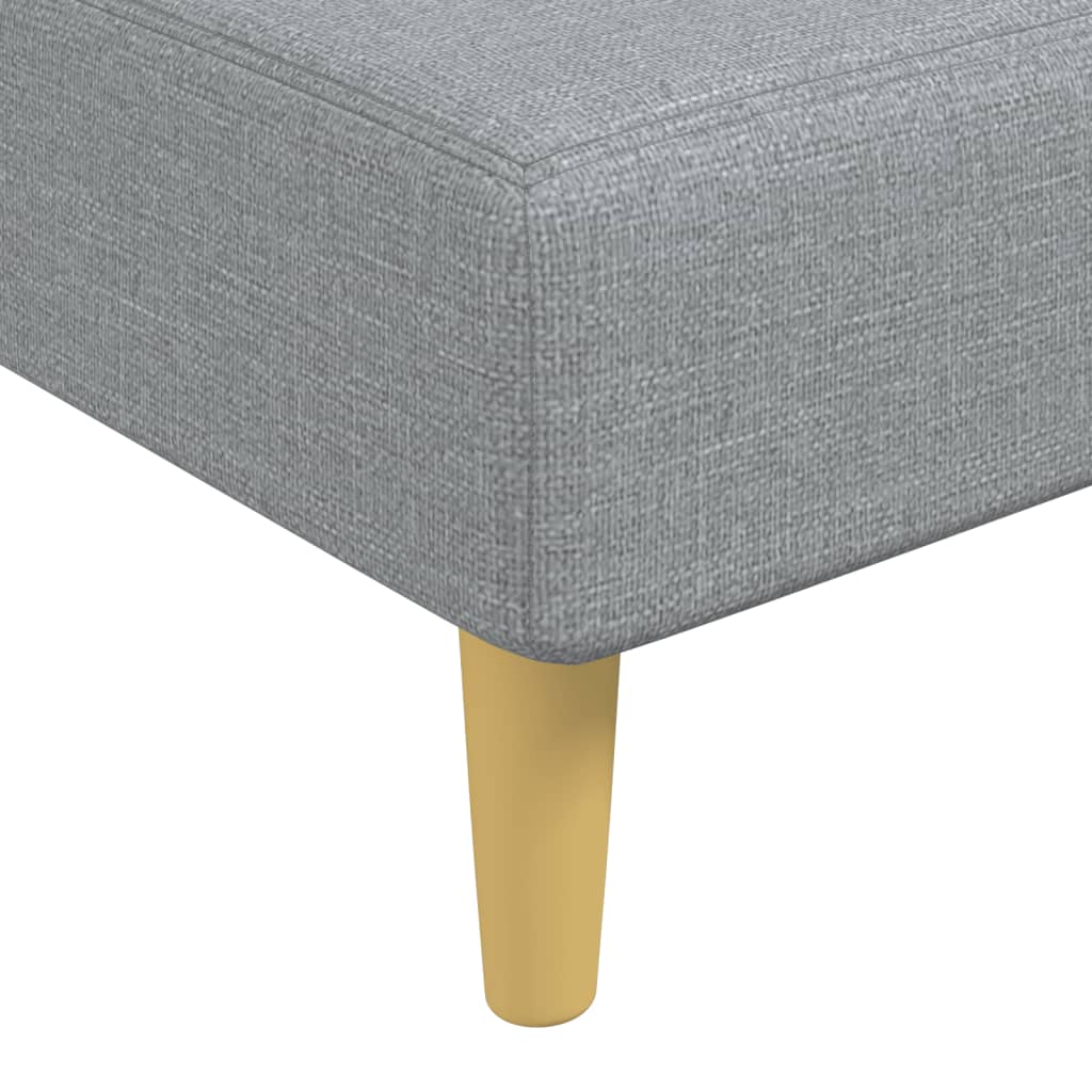 Schlafsofa in L-Form Hellgrau 279x140x70 cm Stoff