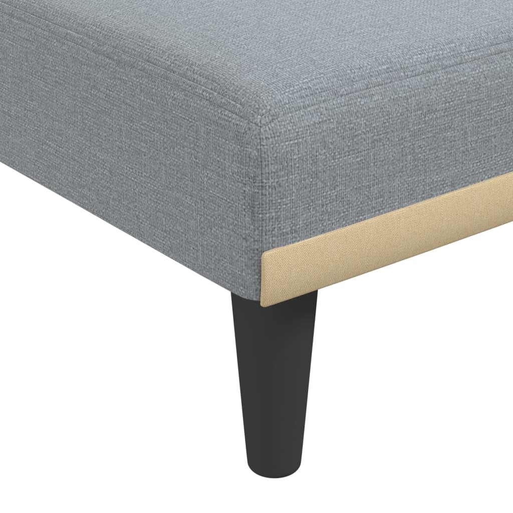 Schlafsofa in L-Form Hellgrau 275x140x70 cm Stoff
