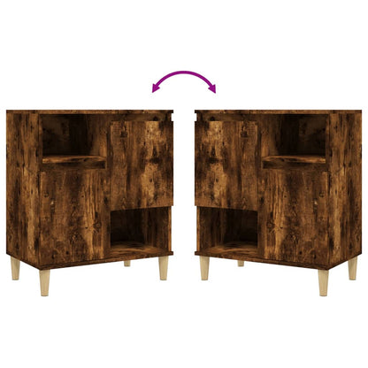 Sideboards 2 Stk. Räuchereiche 60x35x70 cm Holzwerkstoff