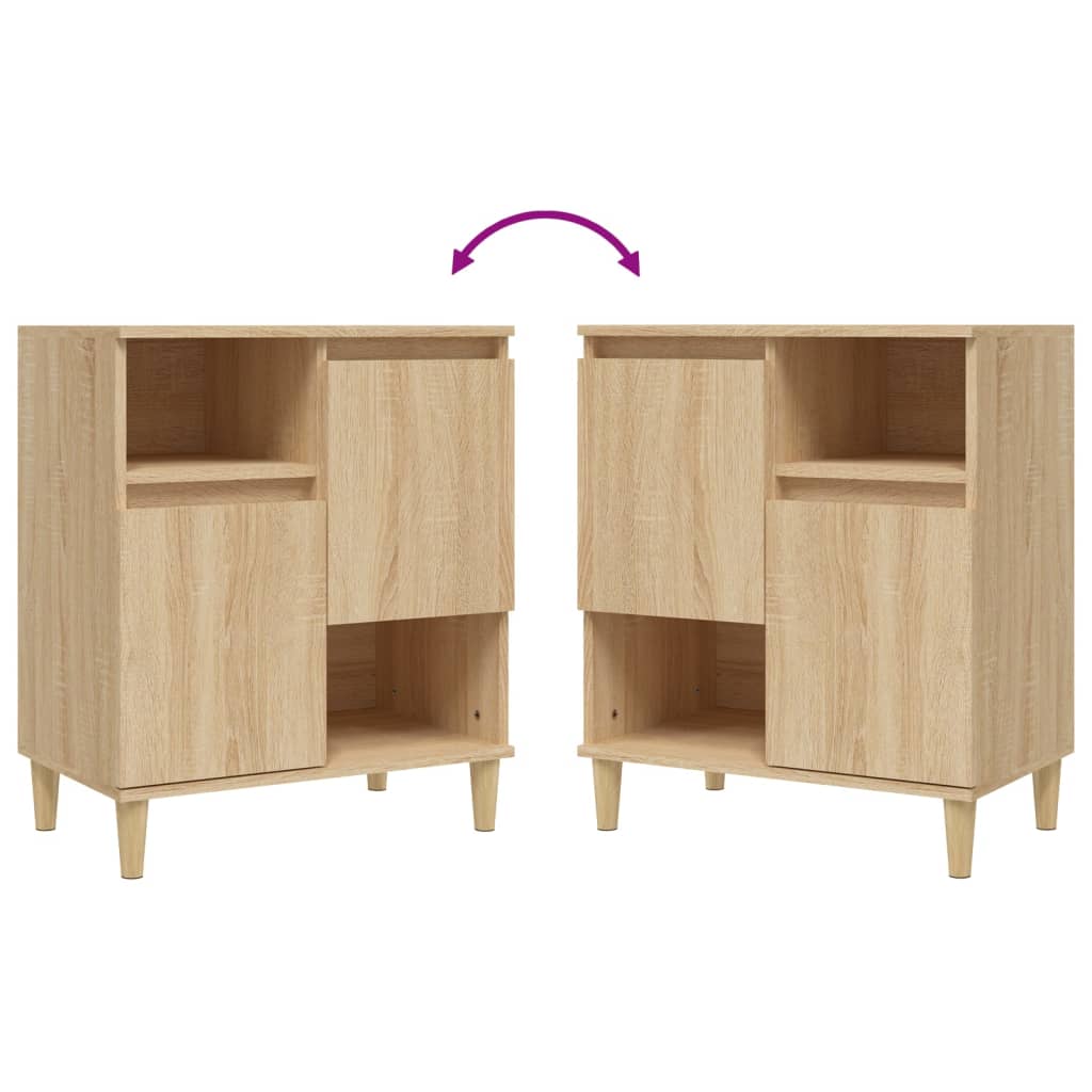 Sideboards 3 Stk. Sonoma-Eiche 60x35x70 cm Holzwerkstoff