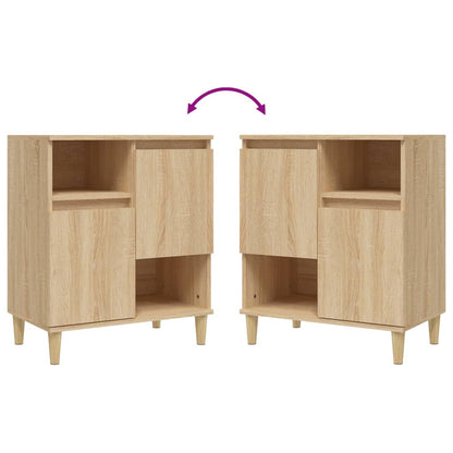 Sideboards 3 Stk. Sonoma-Eiche 60x35x70 cm Holzwerkstoff